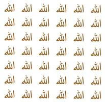 Allah geschreven niet terwijl achtergrond. Allah Allah typografie Aan textiel. vector