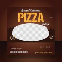 speciaal heerlijk pizza sociaal media verhaal post ontwerp sjabloon, perfect voor restaurant en culinaire Promotie vector