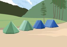 camping illustratie grafische vector