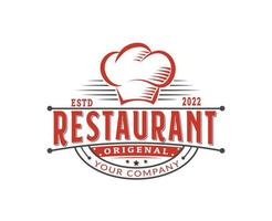 restaurant retro wijnoogst logo vector