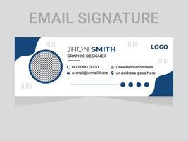 e-mail handtekening ontwerp sjabloon. vector e-mail afzet ontwerp indeling.