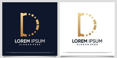 monogram brief d logo ontwerp sjabloon met uniek concept en creatief element vector