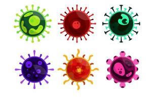 set coronavirus-vectoren. vector