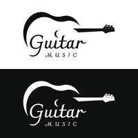 logo ontwerp voor gemakkelijk gitaar musical instrumenten, muziek, banden, leven muziek, en akoestiek, nachtclubs. vector