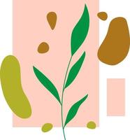 groen blad afdrukken ontwerp in abstractie. vector