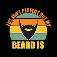 baard t-shirt ontwerp vector