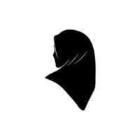 hijab silhouet logo vector element