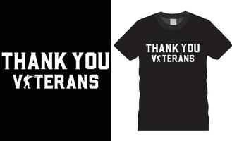 typografie veteranen dag creatief t-shirt ontwerp vector