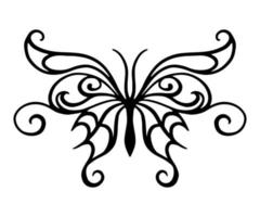keltisch vlinder patroon. oosters tatoeëren voor de lager rug. meisjes overdraagbaar tijdelijk tatoeëren vector