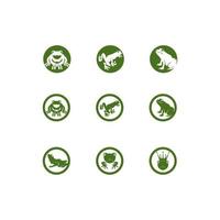 groene kikker pictogram en symbool vectorillustratie vector