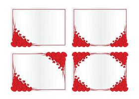 grens vector sjabloon, hart icoon symbool voor Valentijn groet kaart of bruiloft uitnodiging.