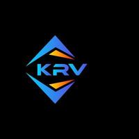 krv abstract technologie logo ontwerp Aan zwart achtergrond. krv creatief initialen brief logo concept. vector