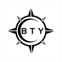 bty abstract technologie cirkel instelling logo ontwerp Aan wit achtergrond. bty creatief initialen brief logo. vector