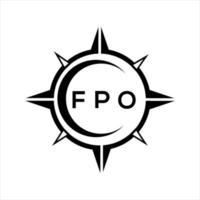 fpo abstract technologie cirkel instelling logo ontwerp Aan wit achtergrond. fpo creatief initialen brief logo. vector