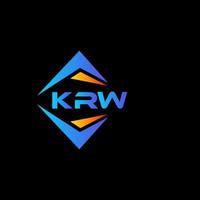 krw abstract technologie logo ontwerp Aan zwart achtergrond. krw creatief initialen brief logo concept. vector