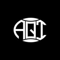 aqt abstract monogram cirkel logo ontwerp Aan zwart achtergrond. aqt uniek creatief initialen brief logo. vector