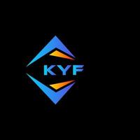 kyf abstract technologie logo ontwerp Aan zwart achtergrond. kyf creatief initialen brief logo concept. vector