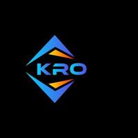 kro abstract technologie logo ontwerp Aan zwart achtergrond. kro creatief initialen brief logo concept. vector