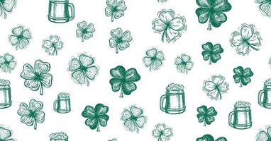 st. Patrick dag set. hand- getrokken illustraties vector