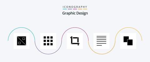 ontwerp glyph 5 icoon pak inclusief . uitlijnen. kopiëren vector