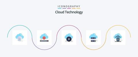 wolk technologie vlak 5 icoon pak inclusief gegevens. scheiden. wolk. gegevens. beschermen vector