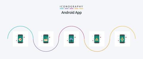 android app vlak 5 icoon pak inclusief muziek- recorder. mobiel app. app downloaden. bericht. wisselwerking vector