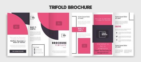 drievoud brochure sjabloon ontwerp vector