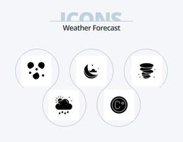 weer glyph icoon pak 5 icoon ontwerp. . wind. ijs. het weer. weer vector