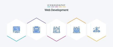 web ontwikkeling 25 blauw icoon pak inclusief marketing. Log in. indeling. web. web vector