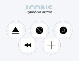 symbolen en pijlen glyph icoon pak 5 icoon ontwerp. . teken. vector
