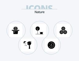 natuur glyph icoon pak 5 icoon ontwerp. . natuur. pot. hooi. plaats vector