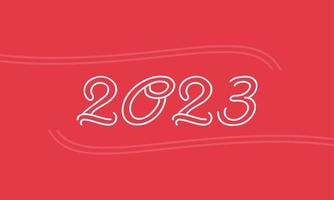 romantisch 2023 gelukkig nieuw jaar ontwerp vector