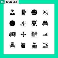 16 creatief pictogrammen modern tekens en symbolen van cirkel prijs bal verrassing stok bewerkbare vector ontwerp elementen