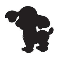 hond silhouet vector geïsoleerd Aan wit achtergrond dier kleur boek voor kinderen tekenfilm vector hond illustratie