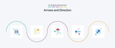 pijl vlak 5 icoon pak inclusief . omhoog Rechtsaf. omhoog. wijzer. pijl vector