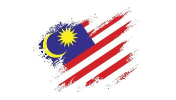 grunge structuur plons Maleisië vlag vector
