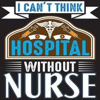 ik kan niet denken ziekenhuis zonder verpleegster vector