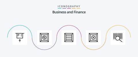 financiën lijn 5 icoon pak inclusief . Product. zoeken. streepjescode vector