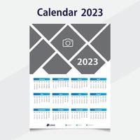 muur kalender 2023, minimalistisch, modern, en klassiek kalender ontwerp voor het drukken vector