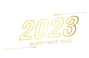 mooi gelukkig nieuw jaar 2023 wit achtergrond banier vector