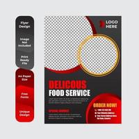 heerlijk eten brochure of flyer ontwerp vector