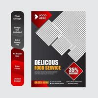 buffet heerlijk eten brochure of flyer ontwerp vector