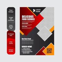 sjabloon folder voor ontbijtrestaurant business flyer vector