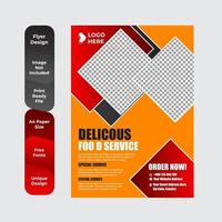 gezonde voeding restaurant poster sjabloon vector