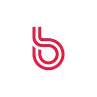 b brief eerste logo ontwerp sjabloon vector