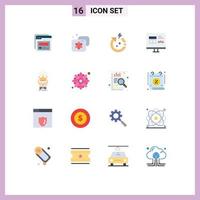 16 creatief pictogrammen modern tekens en symbolen van kroon ontwikkeling pijl ontwikkelen app bewerkbare pak van creatief vector ontwerp elementen