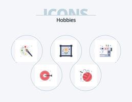 hobby's vlak icoon pak 5 icoon ontwerp. machine. hobby. gebreid. hobby's. hobby vector