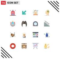 voorraad vector icoon pak van 16 lijn tekens en symbolen voor groep producent bedrijf musicus componist bewerkbare pak van creatief vector ontwerp elementen