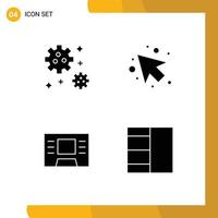 pak van creatief solide glyphs van astronaut lay-out pijl Geldautomaat bewerkbare vector ontwerp elementen