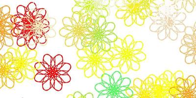 licht veelkleurige doodle bloemen vector